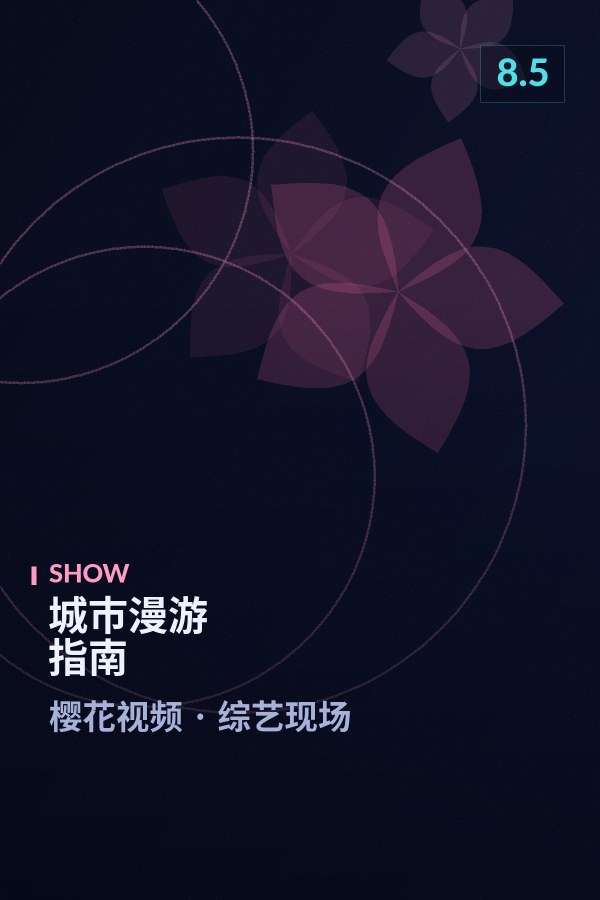城市漫游指南海报 - 樱花视频综艺现场